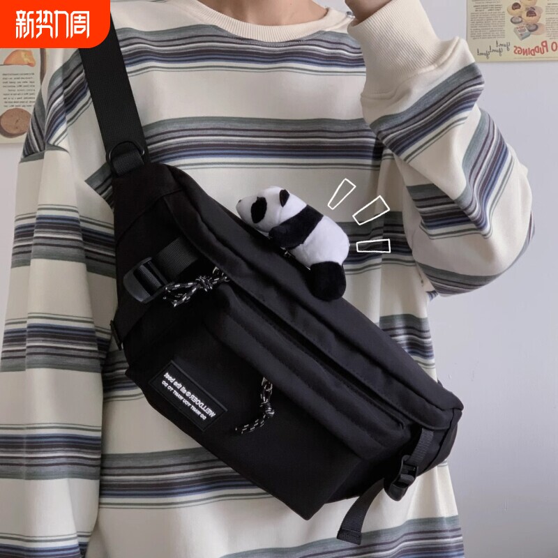 2026新款胸包男ins手机包运动斜挎骑行包休闲百搭背包女学生腰