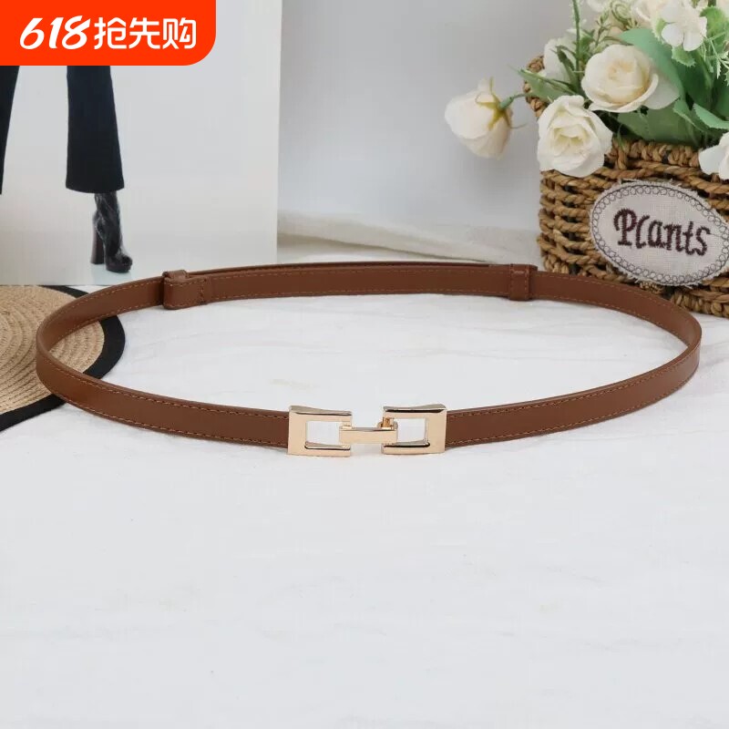 百搭女士细腰带对扣时尚装饰腰封毛衣西装皮带配连衣裙子收腰