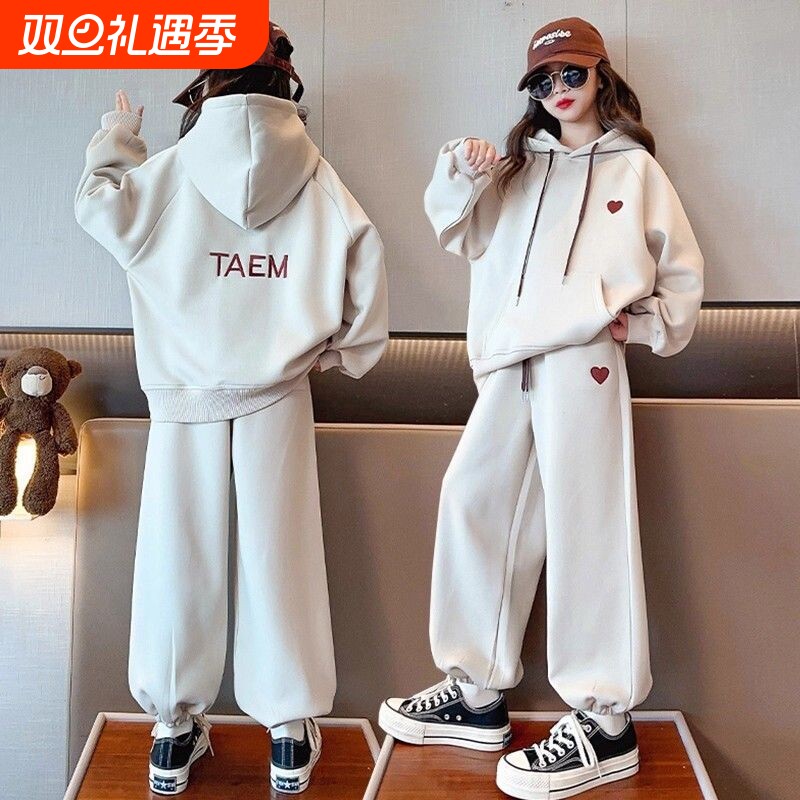 女童套装春秋2025新款女童装儿童秋季卫衣运动服大童女孩秋装衣服