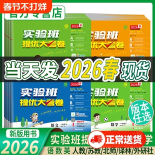 2026实验班提优大考卷一二年级三四五六年级下册上册语文数学人教版北师苏教英语译林版小学同步单元期中末试卷测试卷全套练习册上
