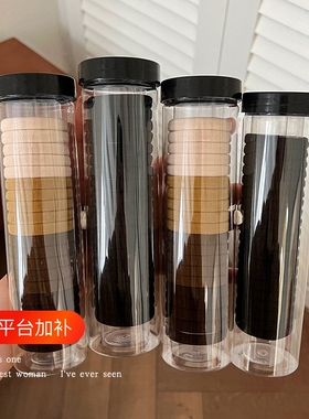 简约头绳女生橡皮筋女扎头高弹力耐用扎头发头饰发绳皮套黑色发圈
