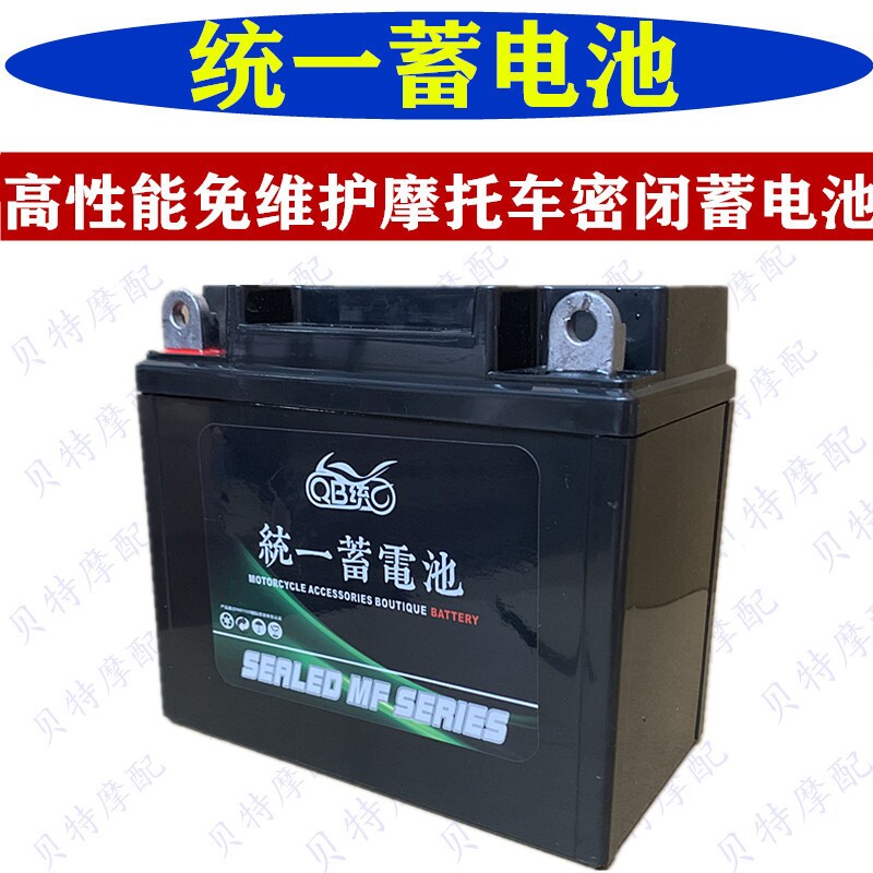 摩托车电瓶12V9a蓄电池免维护通用125踏板车110弯梁车干电池