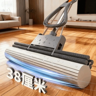 海绵拖把大号胶棉拖把家用一拖净吸水拖把免手洗家用懒人拖把墩布