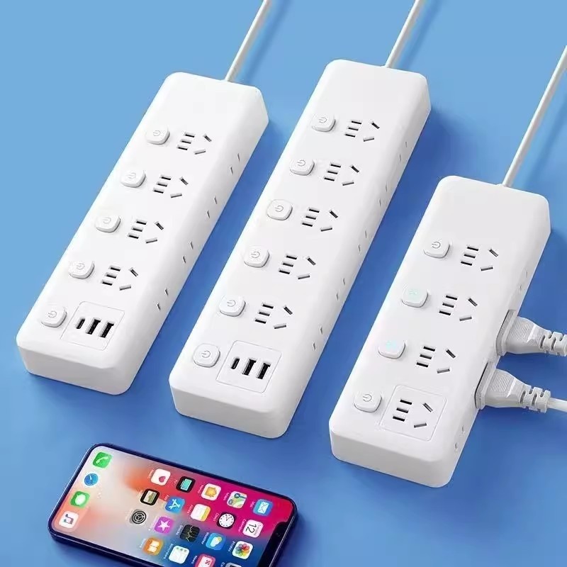 纯铜多功能插座USB带线插排多孔