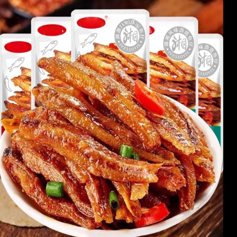 香辣小鱼仔麻辣解馋小吃鱼干毛毛鱼休闲零食即食湖南特产劲辣