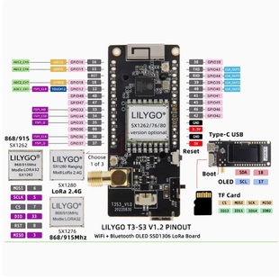 SX1280 LoRa2.4G 岽恒科技 带OLED开发板模块 V1.2 T3S3 ESP32
