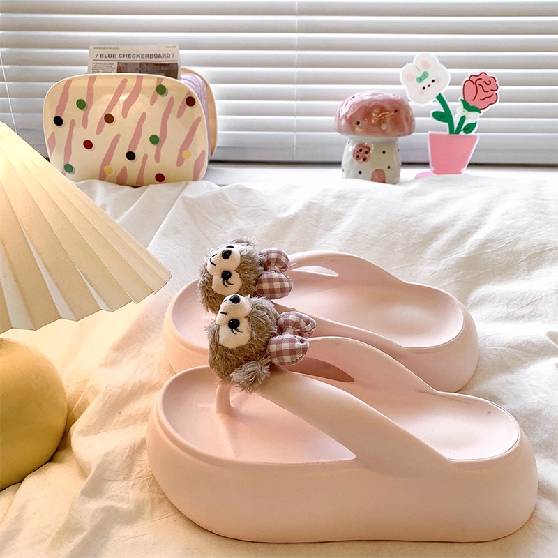 少女心卡通雪莉玫人字拖女夏2025