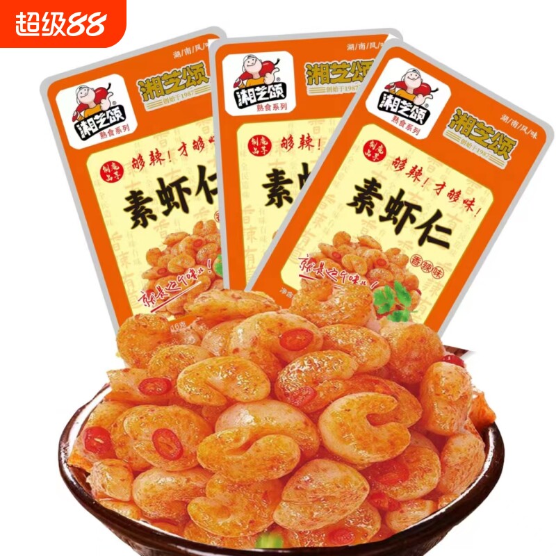 魔芋脆素虾仁解馋小零食魔芋爽低脂网红食品爆炒素虾仁