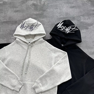 潮牌斯图西Stu连帽卫衣刺绣帽子绣花重磅高版本纯棉秋冬加绒亲子