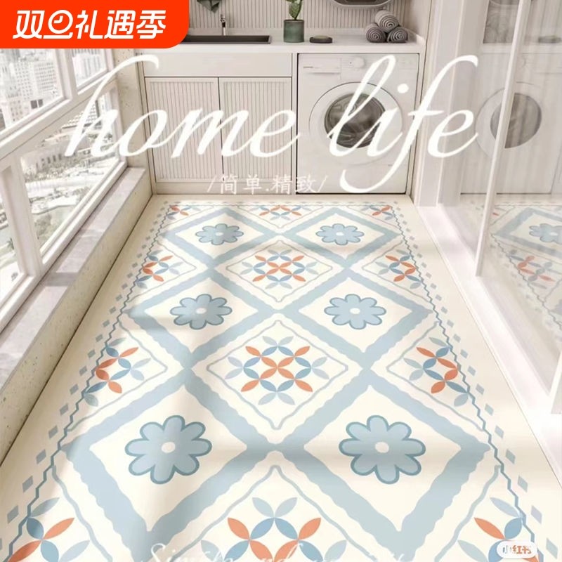 阳台垫pvc防水防晒免洗飘窗垫厨房满铺可擦可裁剪地毯入户防滑