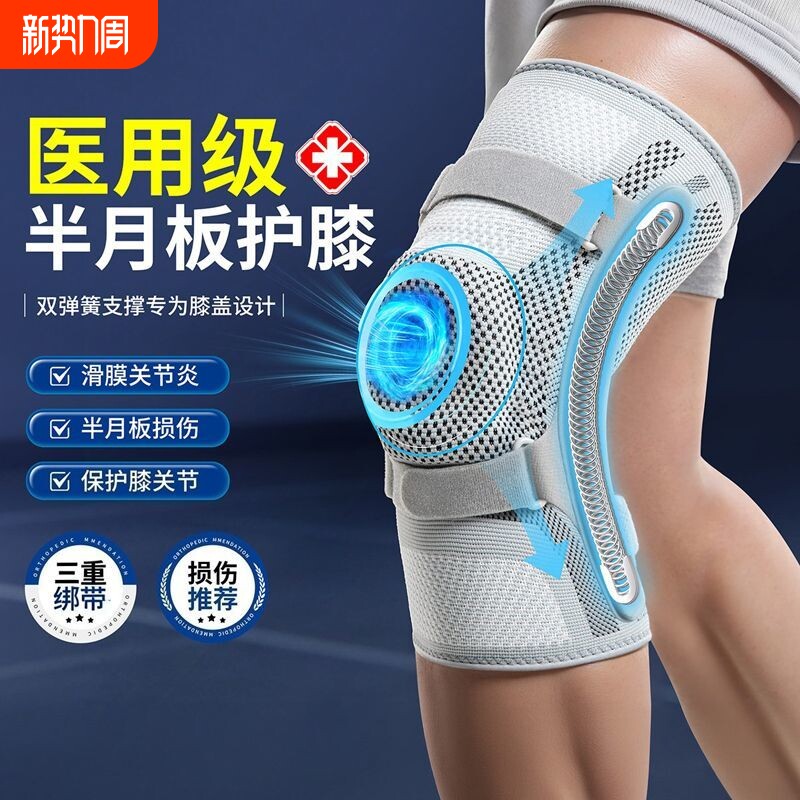 护膝医用半月板膝盖损伤韧带滑膜炎男女篮球跑步运动专用固定护具
