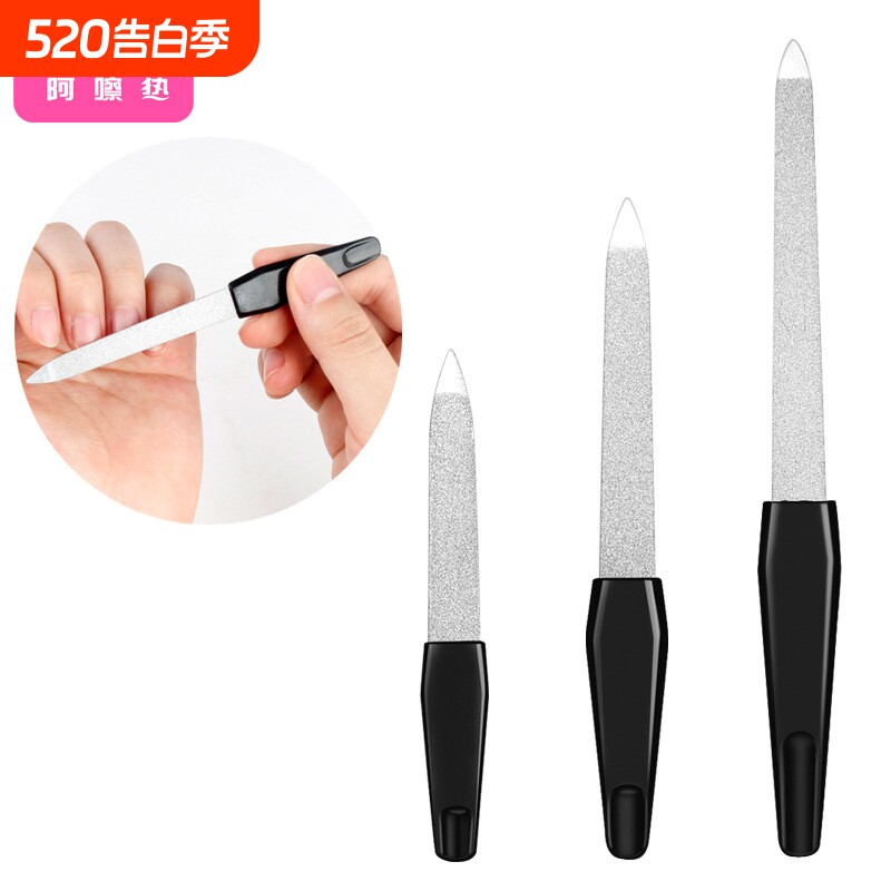 指甲锉/不锈钢C1vo001-易上手修护理甲面美甲工具双面锉条刀