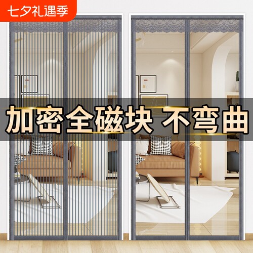 门帘防蚊2026新款金刚网加密磁块自吸免打孔家用卧室夏季防蝇纱窗