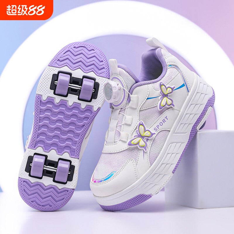 儿童带轮子可拆卸暴走鞋女童夏季小学生女孩四轮溜冰轮滑鞋女大童