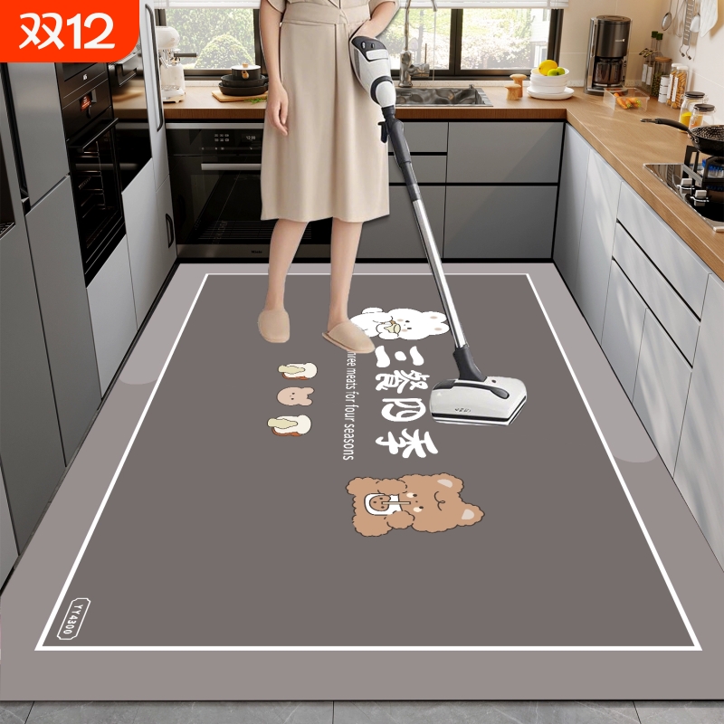 硅藻泥厨房地垫吸水速干抗污耐脏