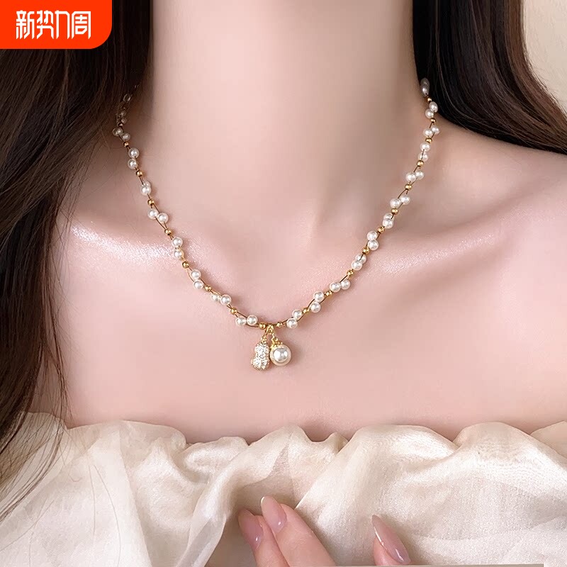 轻奢小众夸张珍珠项链女2026新款颈链高级感毛衣链配饰锁骨链装饰