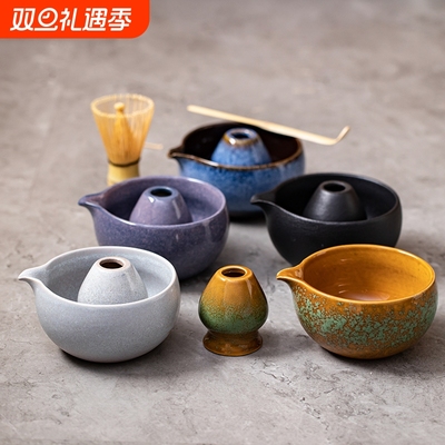 日式抹茶碗打抹茶工具抹茶刷宋代点茶碗抹茶杯搅拌器茶筅器具套装