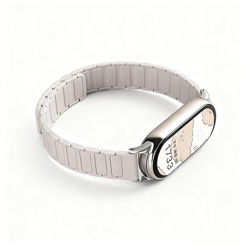 张婧仪同款适用小米手环9表带8手表带10陶瓷版耀金版系列女生智能运动硅胶磁吸nfc小米手环9pro红米手表6