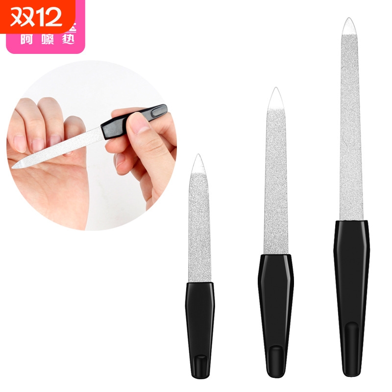 指甲锉/不锈钢C1pf0-易上手修护理甲面美甲工具双面锉条刀指甲