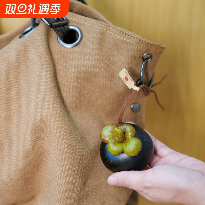 知竹常乐山竹仿真装饰汽车内饰山竹知足常乐仿真挂件小红书同款