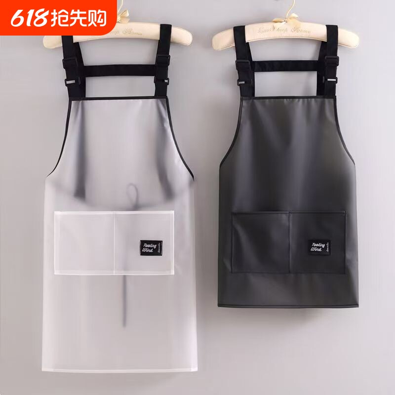 TPU围裙防油防水厨房家用做饭专用围腰女新款餐饮耐脏耐磨工作服
