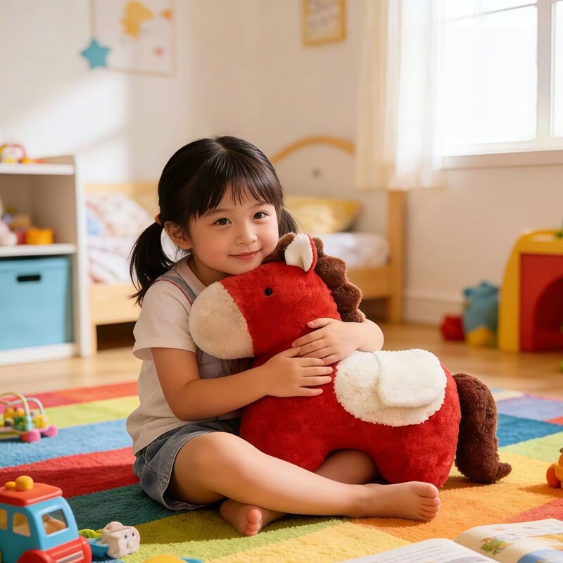 马年吉祥物创意家居抱枕2026新春生肖玩偶新款装饰小礼物年货动物