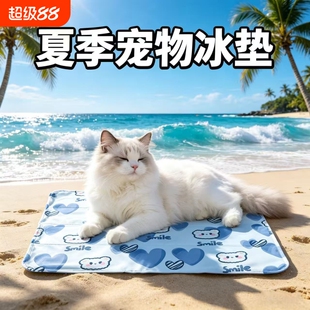 夏天卡通宠物冰垫猫咪狗狗降温凝胶坐垫耐抓凉席睡垫冰窝睡觉冰床