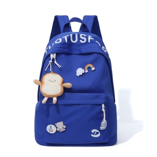 克莱因蓝书包女高中学生简约双肩包男ns潮牌大容量背包多规格