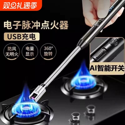 脉冲点火器长手柄点火枪煤气灶专用燃气灶电子打火机防风充电蜡烛