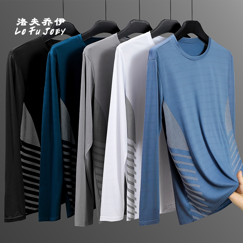 LOFUJOEY长袖T恤男休闲运动体恤