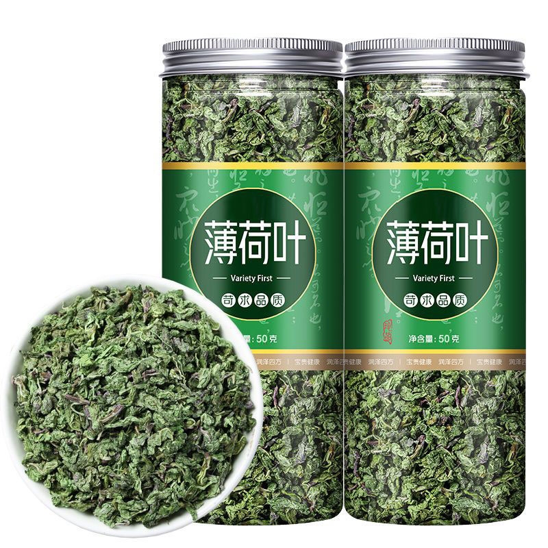 薄荷叶泡水新鲜薄荷茶干薄荷叶茶食用清凉可搭配胎菊柠檬片罐装