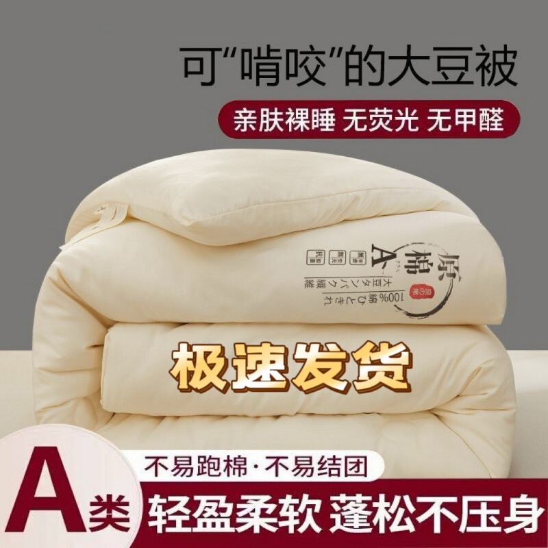 大豆纤维被子冬被加厚保暖棉被芯春秋单人夏凉空调被四季通用宿舍