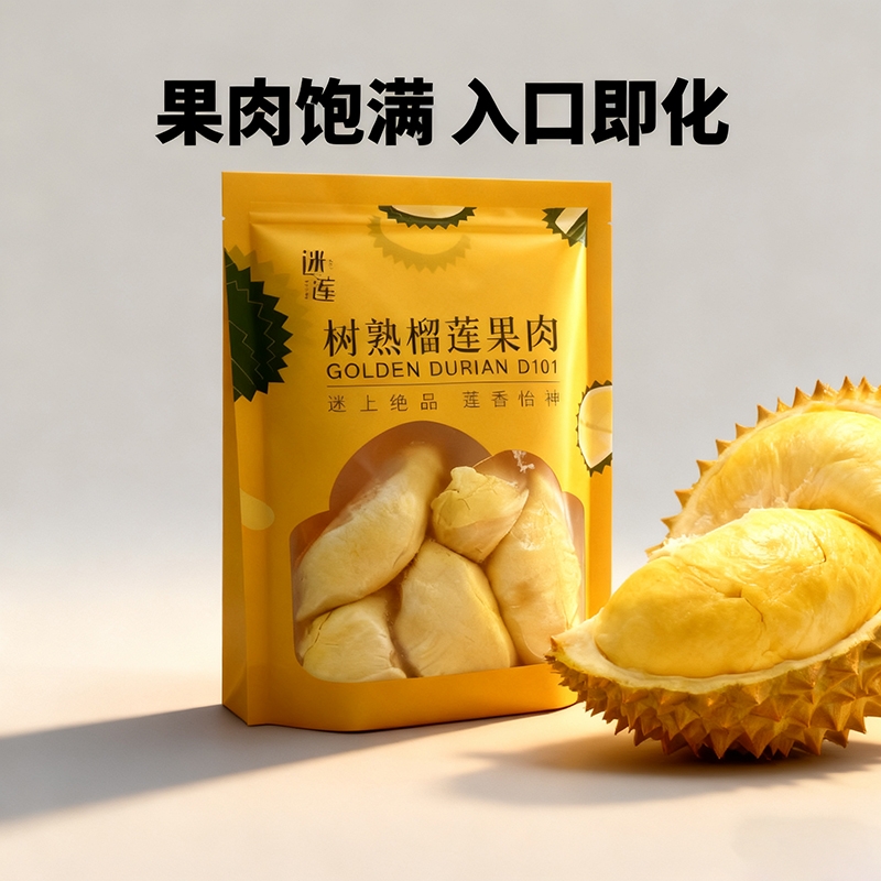 泰国金枕冷冻榴莲肉新鲜烘焙材料批发商用顺丰包邮650g*4