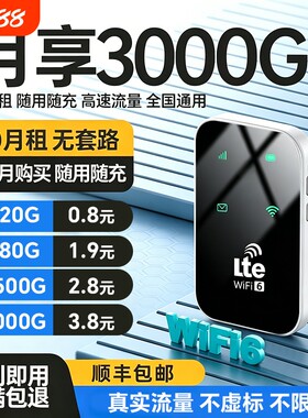 智能wifi移动无线wifl6便携式免插卡2026新款路由器全国通用流量wi-fi车载宽带4g高速网络智能上网卡车载wifi