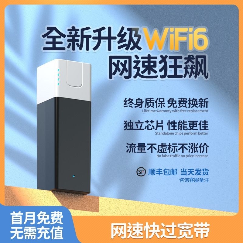 首月免费随身WIFI6赠送3000G流量