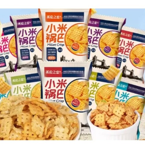 英伦之恋小米锅巴500g散装网红休闲小零食膨化厂家散装批发锅巴