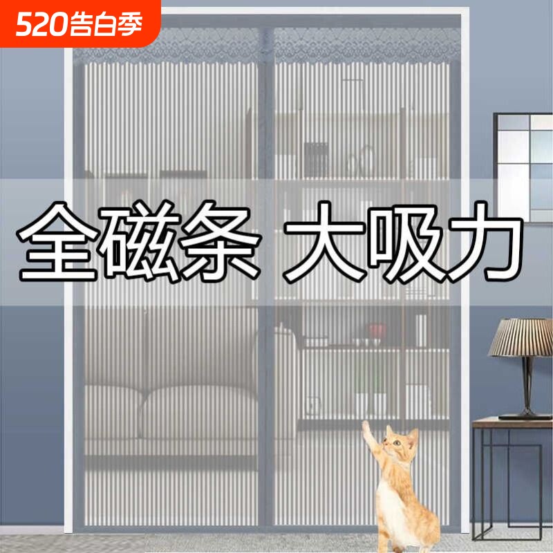 门帘防蚊金刚网夏季新款家用卧室磁吸大门纱门全磁铁自吸纱窗磁性