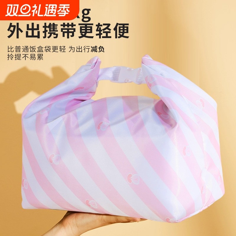 饭盒手提袋子保温便当包防水防油加厚铝箔小学生上班族带饭午餐包