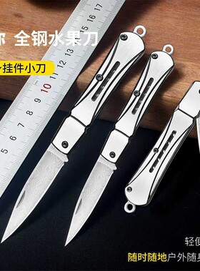 水果刀折叠便携小刀锋利高硬度迷你学生钥匙扣不锈钢随身家用合法