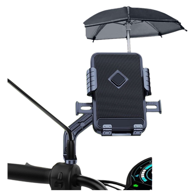 电动车美团外卖骑手手机支架电瓶自行车骑行手机架防雨防晒雨伞