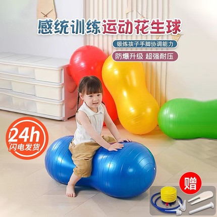幼儿园感统训练器材儿童家用宝宝平衡失调大龙瑜伽花生球早教玩具
