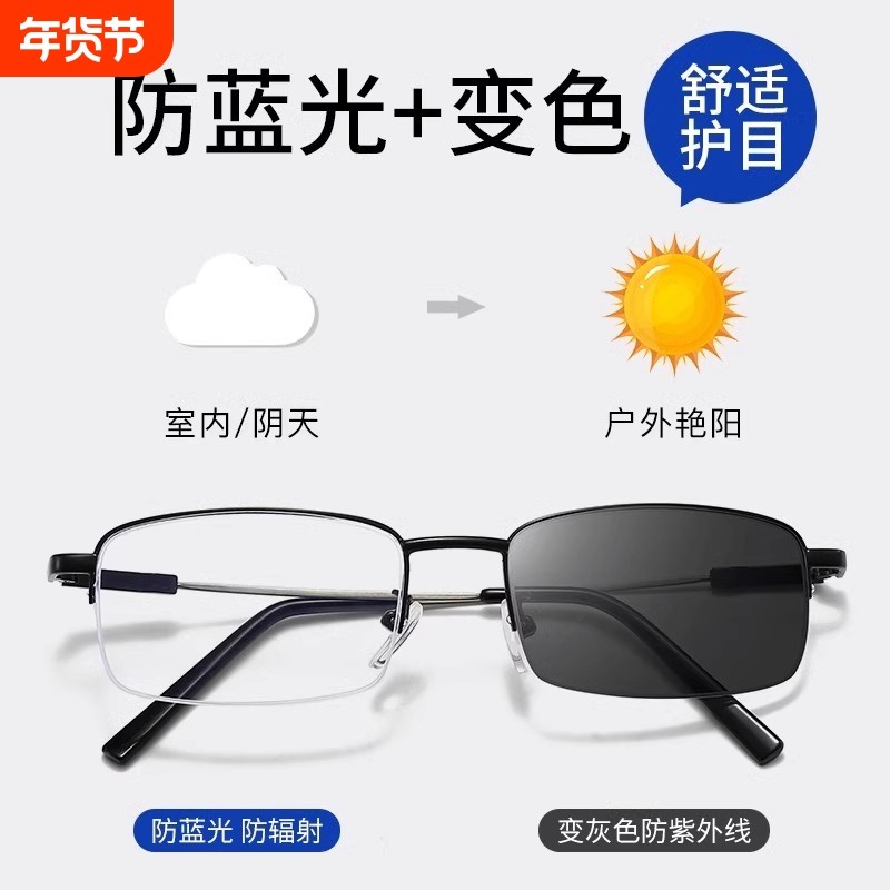 防蓝光辐射抗疲劳近视眼镜男款自动感光变色平光镜眼睛护目镜护眼,ZIPPO/瑞士军刀/眼镜,防蓝光镜,淘宝优惠券,粉丝福利购,淘宝优惠卷