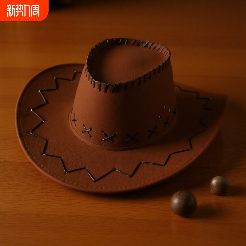 美国西部牛仔帽男女通用骑士大沿帽沙滩遮阳帽子韩版潮帽旅游礼帽