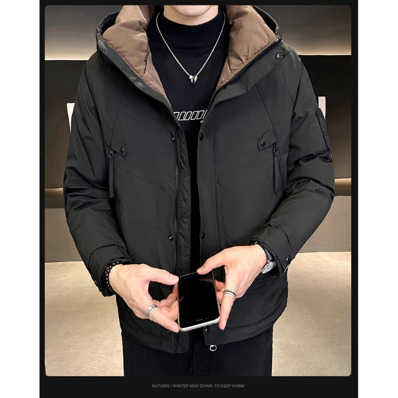 冬装羽绒服外套男秋冬季2025年新款小众高级感加厚保暖上白鸭绒