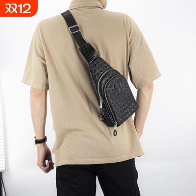 新速男士斜挎包男真皮单肩包男头