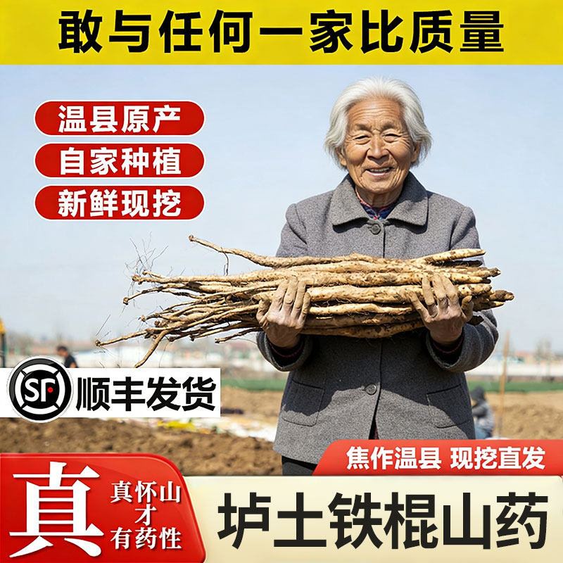 正宗河南焦作温县垆土铁棍山药顺丰包邮整箱5斤铁棍山药新鲜特产