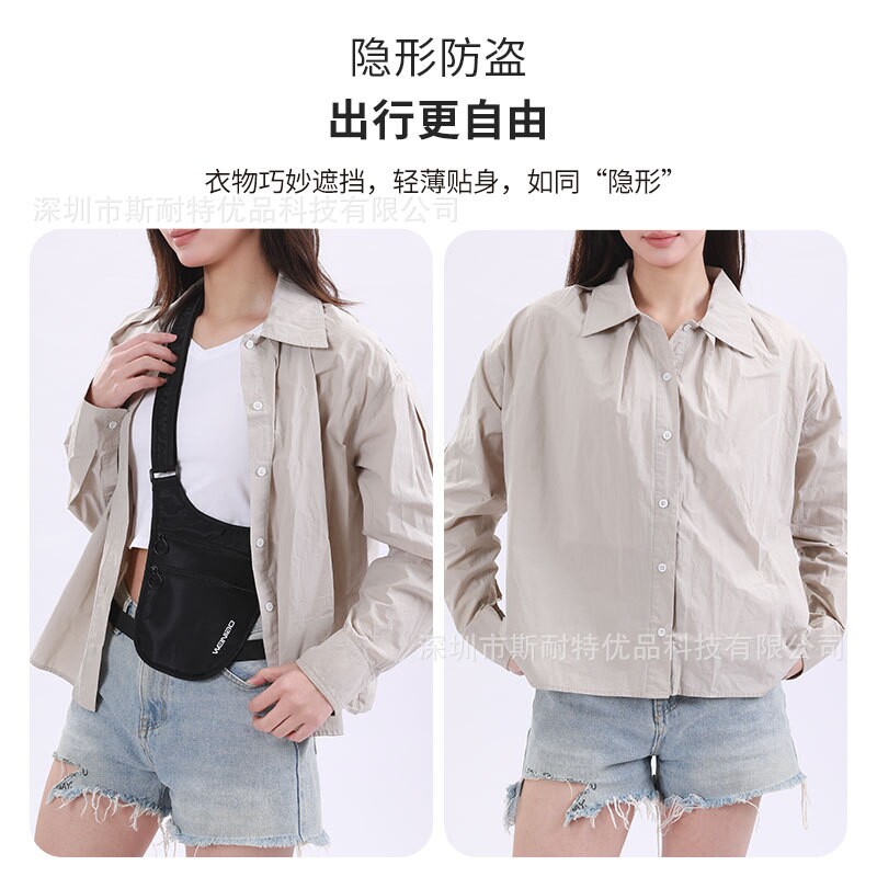 旅行防盗腰包护照证件钱包贴身隐形防偷包欧洲旅游出国斜挎小包