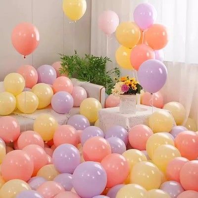 婚礼装饰马卡龙生日布置气球