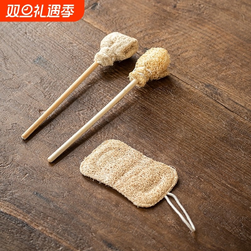 长柄柄丝瓜络洗杯刷杯刷家用洗锅刷带柄洗碗刷无死角加长食品级