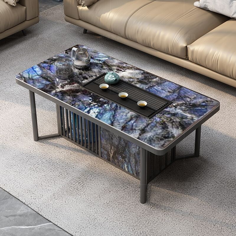 b客厅家用功夫茶几泡茶一体简约小户型岩板茶台办公室茶桌带烧水